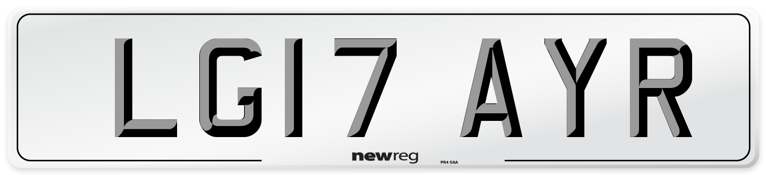 LG17 AYR Number Plate from New Reg